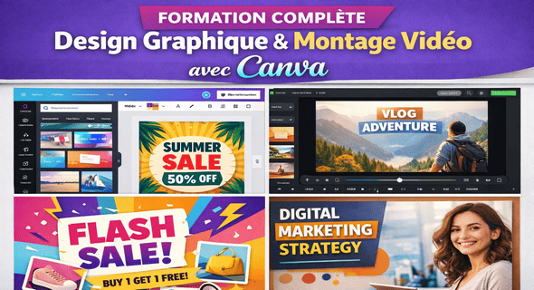 Formation complète Design Graphique et Montage Vidéo avec Canva